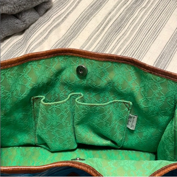 Leather Consula Blue and Green Interior Marfa
Collection Purse - Picture 6 of 7